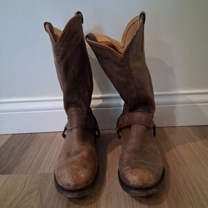 Frye Tan Leather Western Boots